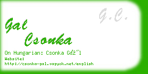 gal csonka business card